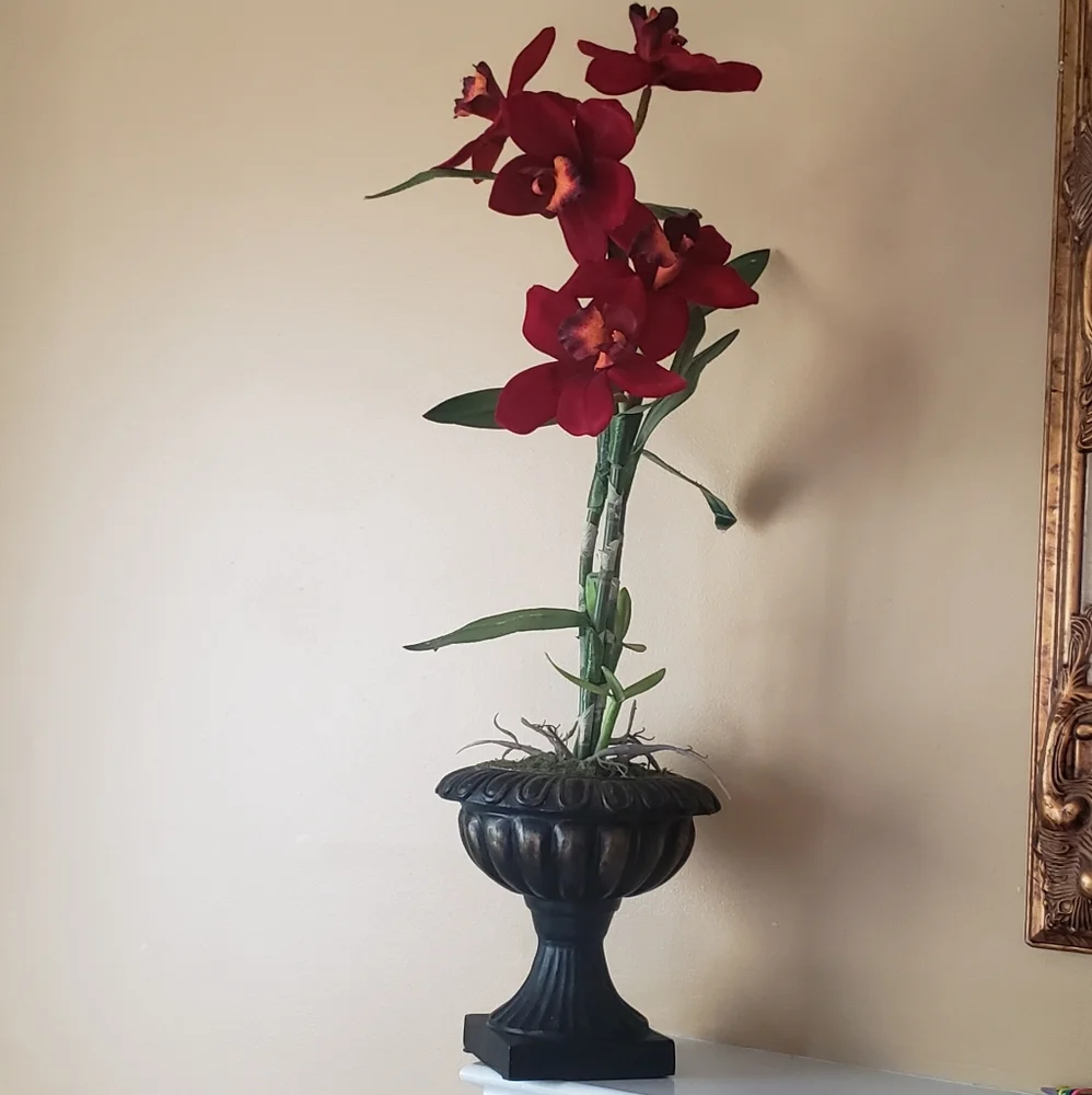 Beautiful Faux Florals in Decorative Vase